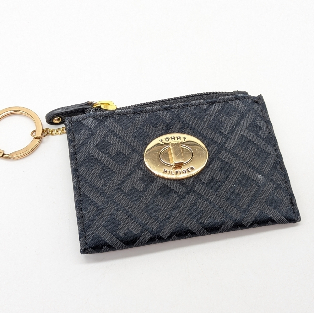 ✨3/$15 Tommy Hilfiger Black Grey Small Coin Purse